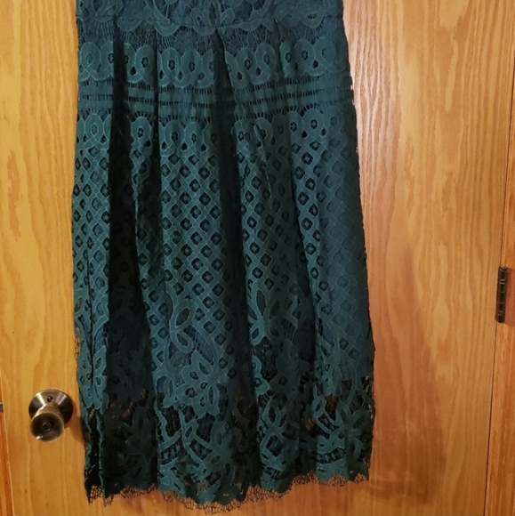Vintage Lace Green Dress - Picture 7 of 7